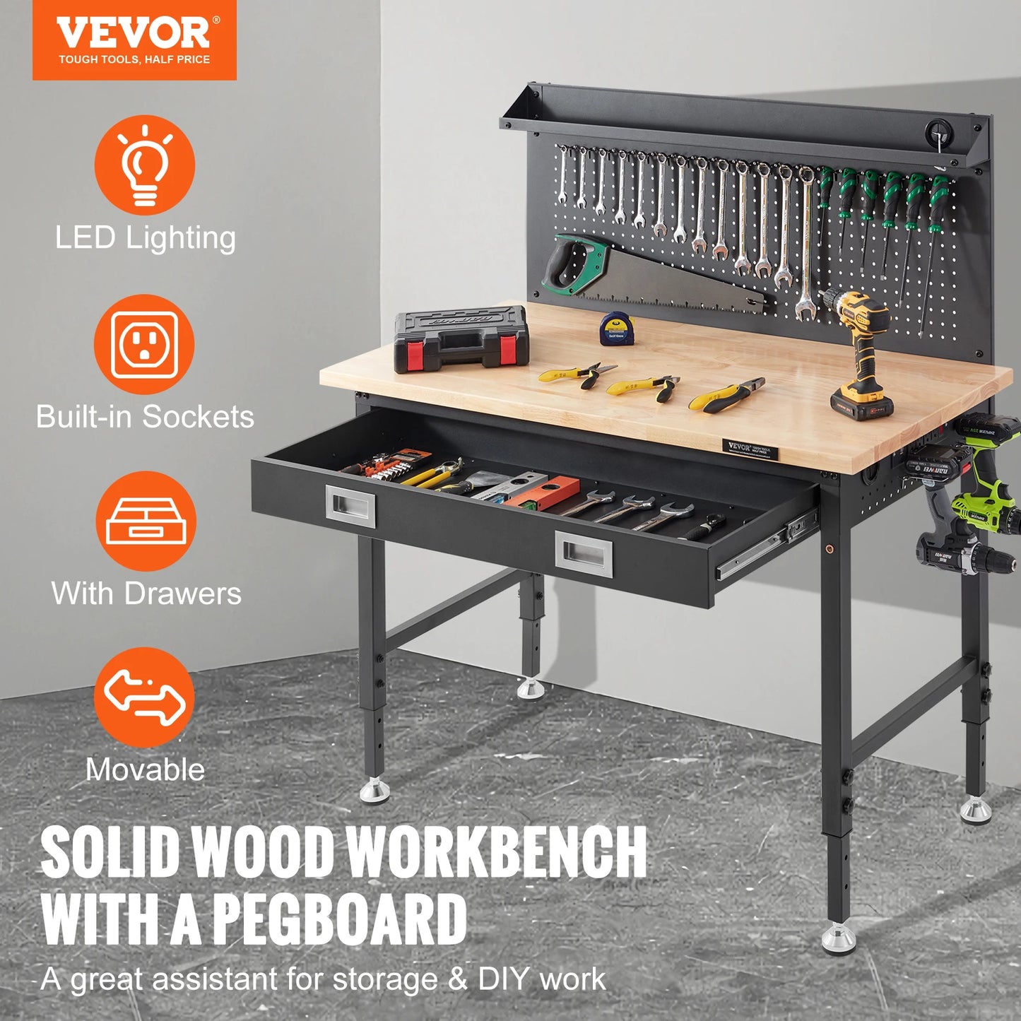 Hardwood Workbench Heavy Duty