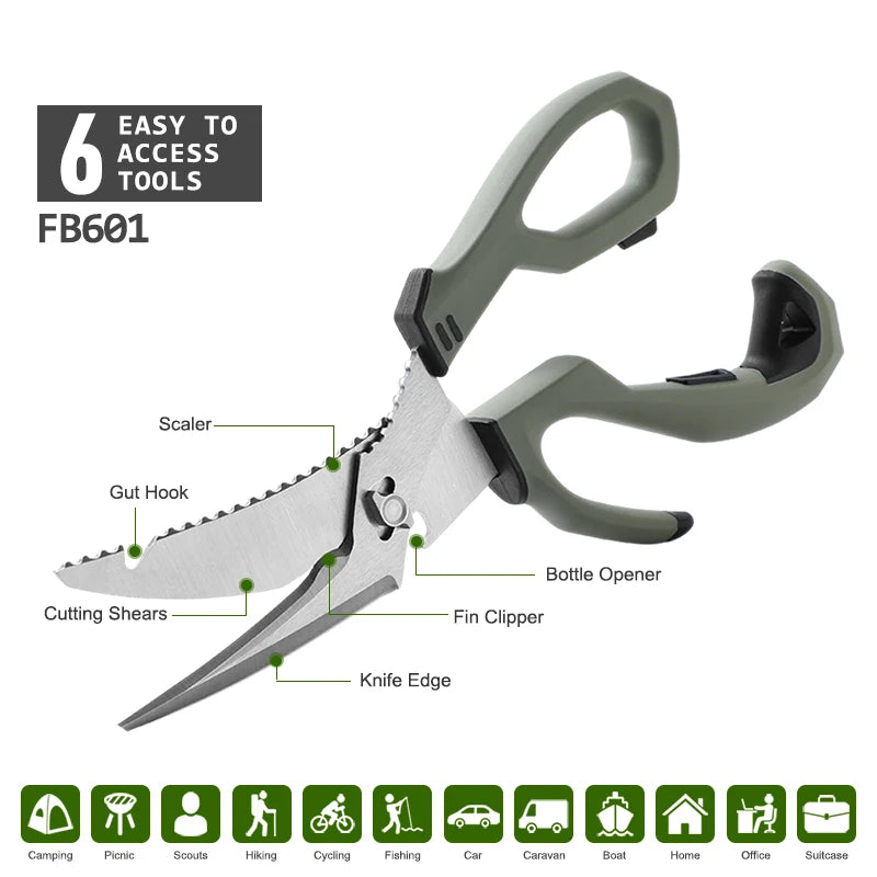 Heavy Duty, Stainless Steel Multi-function shears