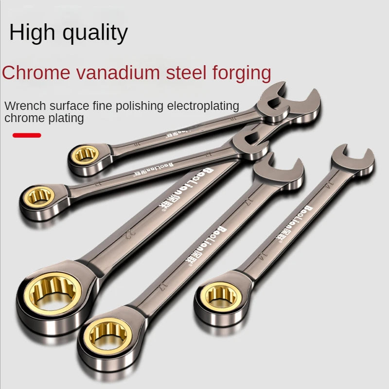 Multifunctional Ratchet Wrench Kit Metric