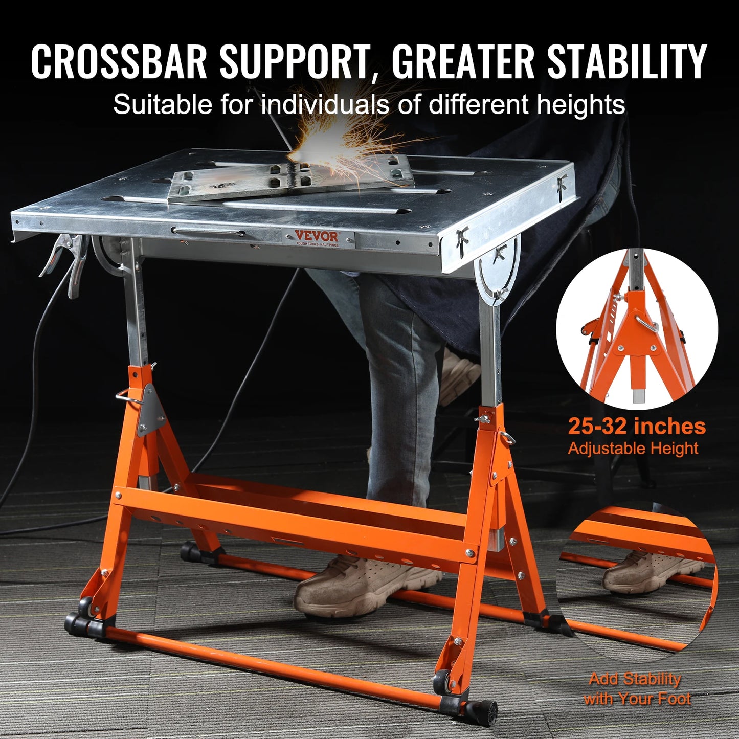 Foldable Welding Table Flexible Height