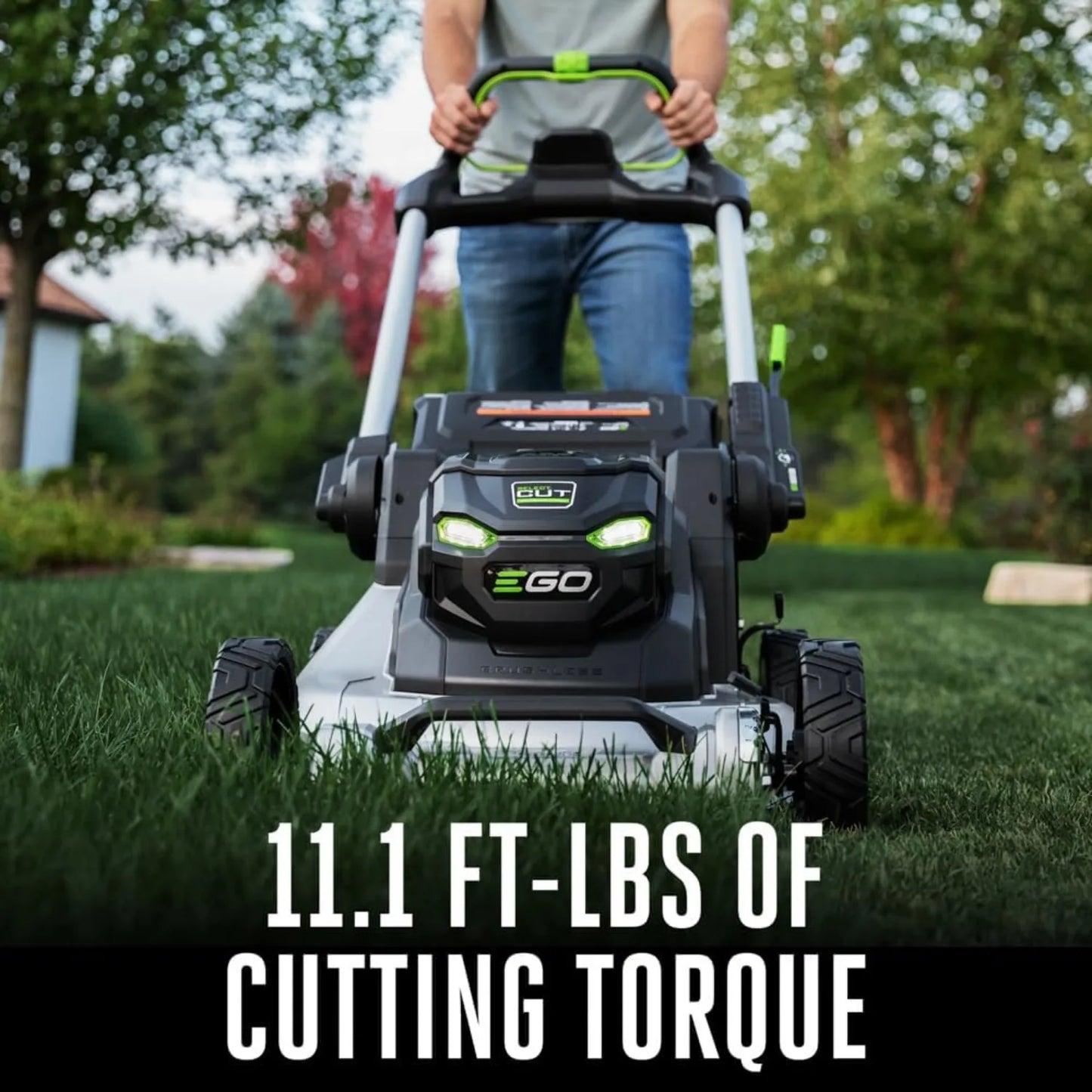 22inch Aluminum Deck Self-Propelled Lawn Mower, Battery and Turbo Charger Included